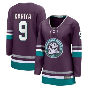 Women's Anaheim Ducks Paul Kariya Fanatics Branded Premier 30th Anniversary Breakaway Jersey - Purple