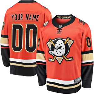 Men's Anaheim Ducks Custom Fanatics Branded Premier Breakaway 2019/20 Alternate Jersey - Orange