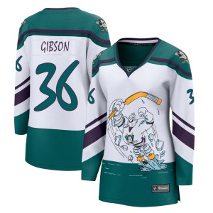 Women's Anaheim Ducks John Gibson Fanatics Branded Breakaway 2020/21 Special Edition Jersey - White