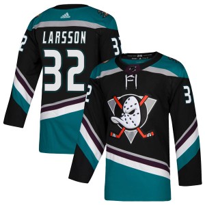 Youth Anaheim Ducks Jacob Larsson Adidas Authentic Teal Alternate Jersey - Black