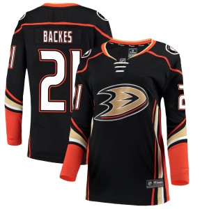 Women's Anaheim Ducks David Backes Fanatics Branded ized Breakaway Home Jersey - Black