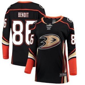 Women's Anaheim Ducks Simon Benoit Fanatics Branded Breakaway Home Jersey - Black