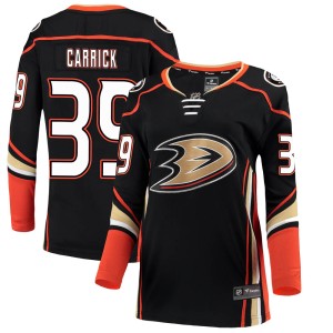 Women's Anaheim Ducks Sam Carrick Fanatics Branded Breakaway Home Jersey - Black
