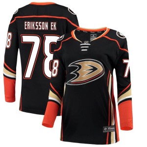 Women's Anaheim Ducks Olle Eriksson Ek Fanatics Branded Breakaway Home Jersey - Black