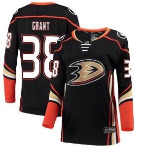 Women's Anaheim Ducks Derek Grant Fanatics Branded Breakaway Home Jersey - Black