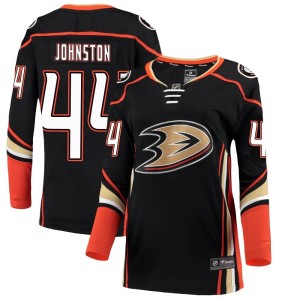 Women's Anaheim Ducks Ross Johnston Fanatics Branded Breakaway Home Jersey - Black