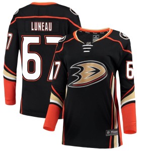 Women's Anaheim Ducks Tristan Luneau Fanatics Branded Breakaway Home Jersey - Black