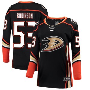 Women's Anaheim Ducks Buddy Robinson Fanatics Branded Breakaway Home Jersey - Black