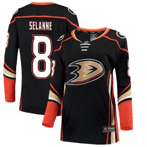 Women's Anaheim Ducks Teemu Selanne Fanatics Branded Authentic Home Jersey - Black