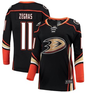 Women's Anaheim Ducks Trevor Zegras Fanatics Branded Breakaway Home Jersey - Black