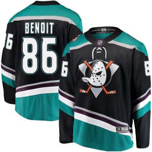 Men's Anaheim Ducks Simon Benoit Fanatics Branded Breakaway Alternate Jersey - Black