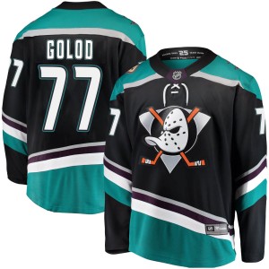 Men's Anaheim Ducks Max Golod Fanatics Branded Breakaway Alternate Jersey - Black