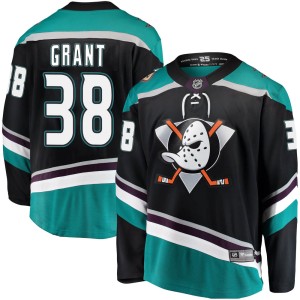 Men's Anaheim Ducks Derek Grant Fanatics Branded Breakaway Alternate Jersey - Black