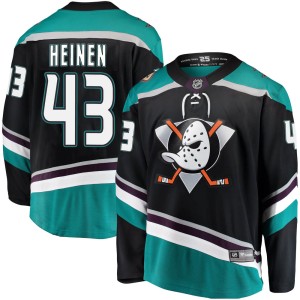 Men's Anaheim Ducks Danton Heinen Fanatics Branded ized Breakaway Alternate Jersey - Black