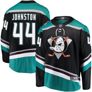 Men's Anaheim Ducks Ross Johnston Fanatics Branded Breakaway Alternate Jersey - Black
