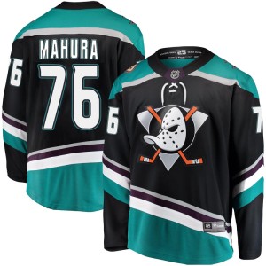 Men's Anaheim Ducks Josh Mahura Fanatics Branded Breakaway Alternate Jersey - Black