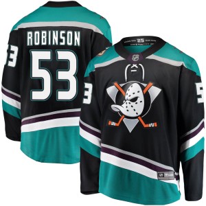 Men's Anaheim Ducks Buddy Robinson Fanatics Branded Breakaway Alternate Jersey - Black
