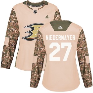 Women's Anaheim Ducks Scott Niedermayer Adidas Authentic Veterans Day Practice Jersey - Camo