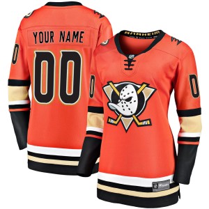 Women's Anaheim Ducks Custom Fanatics Branded Premier Breakaway 2019/20 Alternate Jersey - Orange