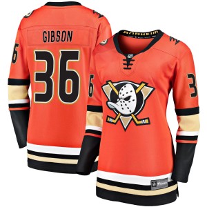 Women's Anaheim Ducks John Gibson Fanatics Branded Premier Breakaway 2019/20 Alternate Jersey - Orange