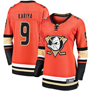 Women's Anaheim Ducks Paul Kariya Fanatics Branded Premier Breakaway 2019/20 Alternate Jersey - Orange