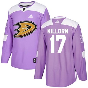 Youth Anaheim Ducks Alex Killorn Adidas Authentic Fights Cancer Practice Jersey - Purple