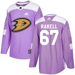 Youth Anaheim Ducks Rickard Rakell Adidas Authentic Fights Cancer Practice Jersey - Purple