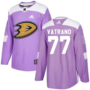 Youth Anaheim Ducks Frank Vatrano Adidas Authentic Fights Cancer Practice Jersey - Purple