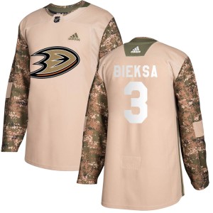 Men's Anaheim Ducks Kevin Bieksa Adidas Authentic Veterans Day Practice Jersey - Camo