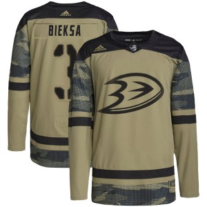 Youth Anaheim Ducks Kevin Bieksa Adidas Authentic Military Appreciation Practice Jersey - Camo