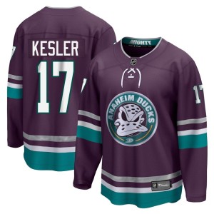 Men's Anaheim Ducks Ryan Kesler Fanatics Branded Premier 30th Anniversary Breakaway Jersey - Purple