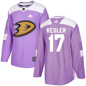 Men's Anaheim Ducks Ryan Kesler Adidas Authentic Fights Cancer Practice Jersey - Purple