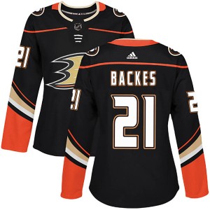 Women's Anaheim Ducks David Backes Adidas Authentic ized Home Jersey - Black