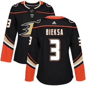 Women's Anaheim Ducks Kevin Bieksa Adidas Authentic Home Jersey - Black