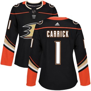 Women's Anaheim Ducks Trevor Carrick Adidas Authentic Home Jersey - Black