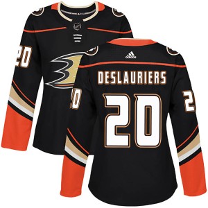 Women's Anaheim Ducks Nicolas Deslauriers Adidas Authentic Home Jersey - Black