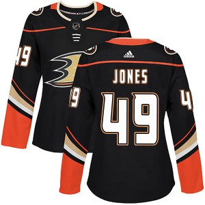 Women's Anaheim Ducks Max Jones Adidas Authentic Home Jersey - Black