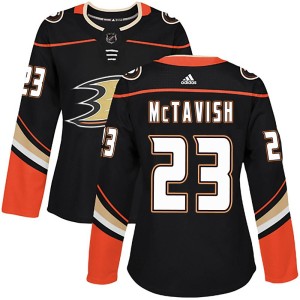 Women's Anaheim Ducks Mason McTavish Adidas Authentic Home Jersey - Black