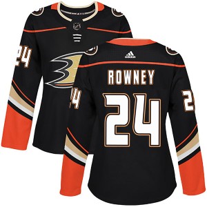 Women's Anaheim Ducks Carter Rowney Adidas Authentic Home Jersey - Black