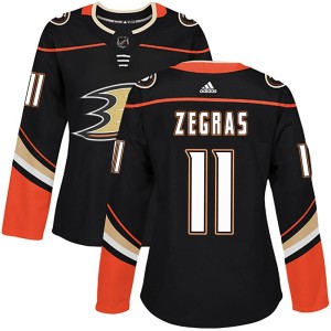 Women's Anaheim Ducks Trevor Zegras Adidas Authentic Home Jersey - Black