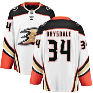 Men's Anaheim Ducks Jamie Drysdale Fanatics Branded Breakaway Away Jersey - White