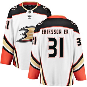 Men's Anaheim Ducks Olle Eriksson Ek Fanatics Branded Breakaway Away Jersey - White