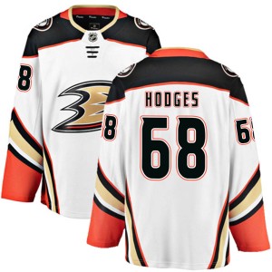 Men's Anaheim Ducks Tom Hodges Fanatics Branded Breakaway Away Jersey - White