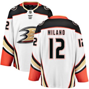 Men's Anaheim Ducks Sonny Milano Fanatics Branded Breakaway Away Jersey - White