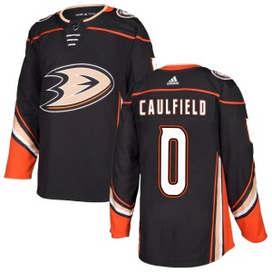 Youth Anaheim Ducks Judd Caulfield Adidas Authentic Home Jersey - Black