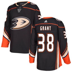 Youth Anaheim Ducks Derek Grant Adidas Authentic Home Jersey - Black