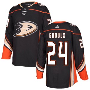 Youth Anaheim Ducks Bo Groulx Adidas Authentic Home Jersey - Black