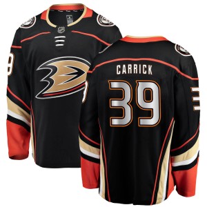 Men's Anaheim Ducks Sam Carrick Fanatics Branded Breakaway Home Jersey - Black