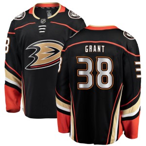 Men's Anaheim Ducks Derek Grant Fanatics Branded Breakaway Home Jersey - Black