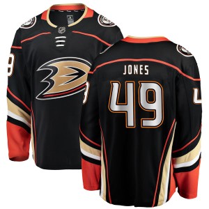 Men's Anaheim Ducks Max Jones Fanatics Branded Breakaway Home Jersey - Black